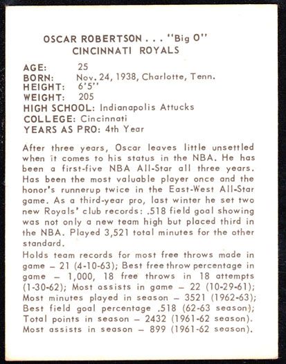 1963 64 kahn s wieners oscar robertson royals