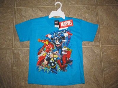   AVENGERS T shirt Size L 7 Thor Captain America Spider man Iron Man