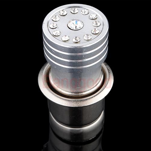 Car Cigarette Lighter Aluminum Crystal Rhinestones 12V  