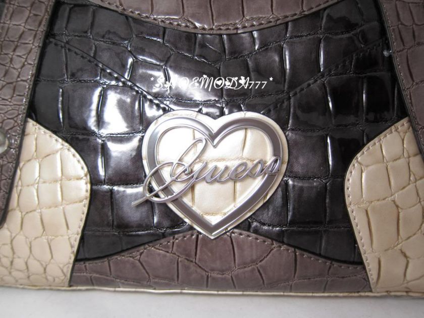 GUESS EBBIE ELMA Bag Purse Handbag Satchel Tote Sac Heart Logo Wallet 