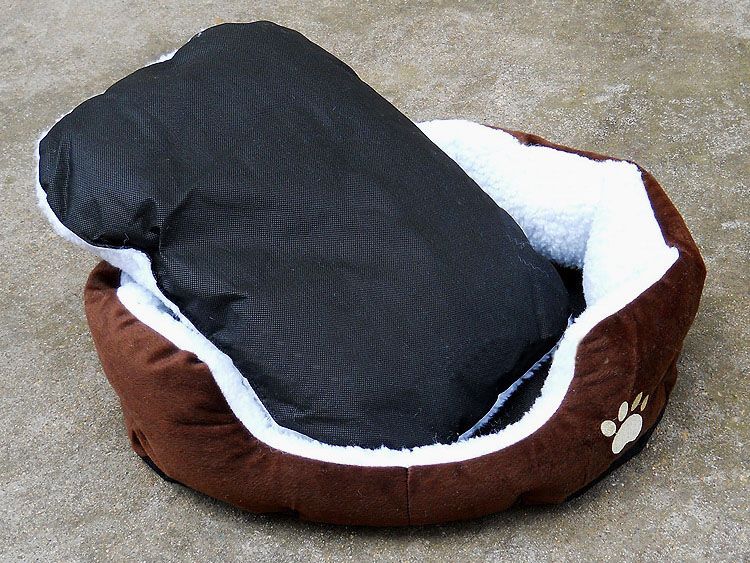   Warm Round Unique Soft Pet Dog Cat Bed + Cushion Dog Supplies S L Hfs