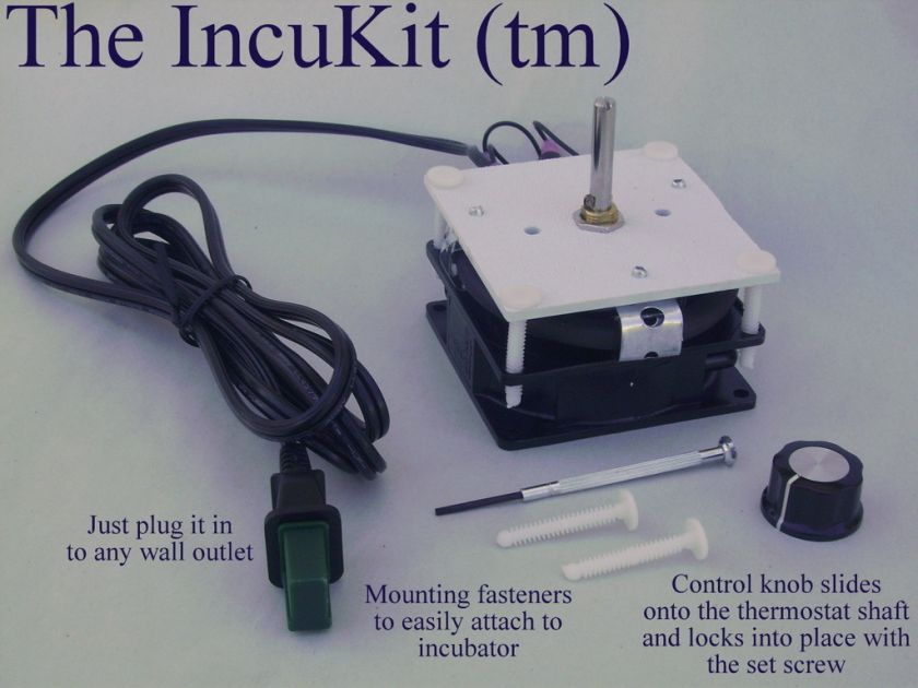 The IncuKit  Incubator Thermostat Fan Heater Combo kit  