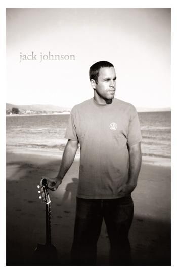 Jack Johnson, Beach Guitar Portrait Poster Print  