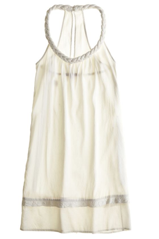 Calypso St Bart Kimberly Short Silk Dress XS $195 WHITE  