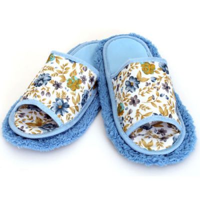 Flower Rag Slippers House Shoes Velcro Removable Clean  