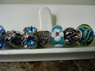 AUTHENTIC PANDORA .925 STERLING SILVER BRACELET MOTHERS DAY TURQUOISE 