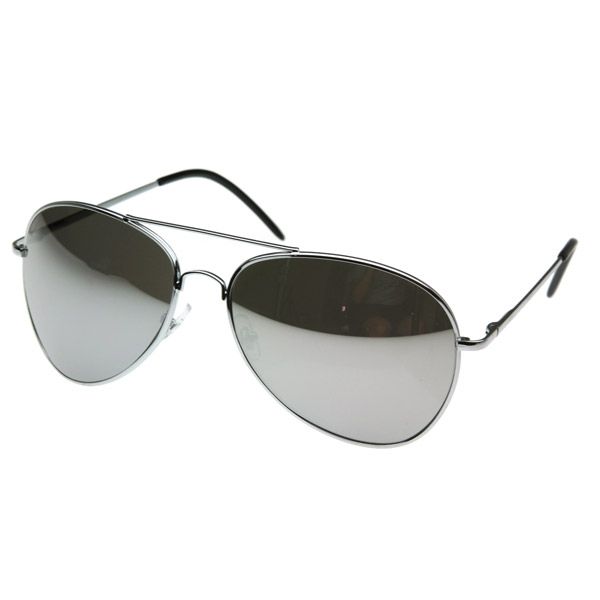   Oversize Large Metal Mirror Lens Aviator Sunglasses 64mm + Free Pouch
